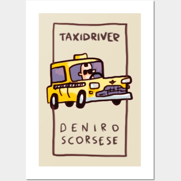 Taxi Driver scribble poster Wall Art by juhaszmark